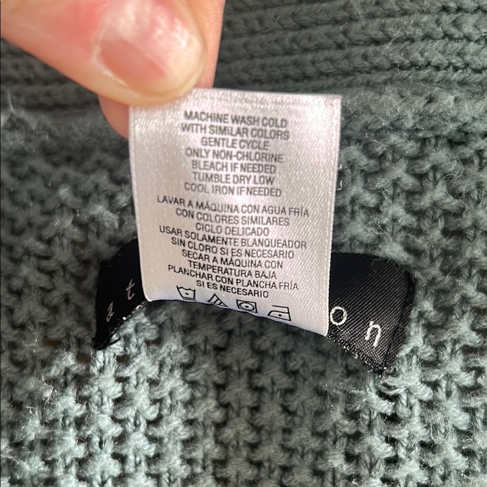 Attention Teal Waterfall Open Poncho Style Shrug Sweater - Picture 7 of 7